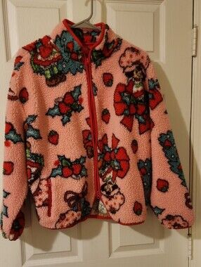 Strawberry Shortcake Fleece Zipper Jacket Sz XS